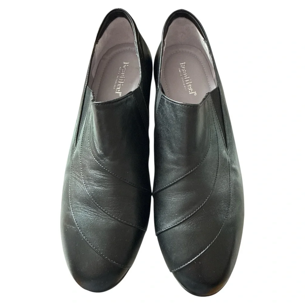 BeautiFeel Women’s‎ Leather Ashley Pumps Block Heels Curvy Seaming EU 41 US 10.5
